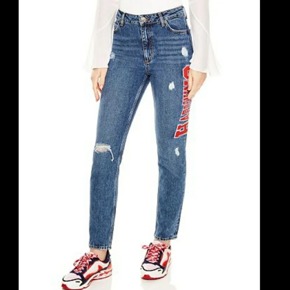 Sandro Paris Hortense Happening distressed high waisted Jeans preppy varsity 6 - Picture 2 of 16